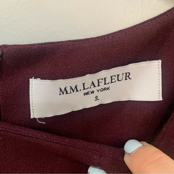 MM Lafleur Dress Etsuko Sheath Knee Length in Burgundy Wine - Picture 5 of 7